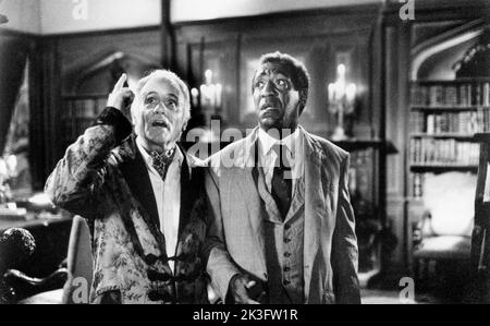 Ian Bannen, Bill Cosby, on-set of the Film, 'Ghost Dad', Universal Pictures, 1990 Stock Photo