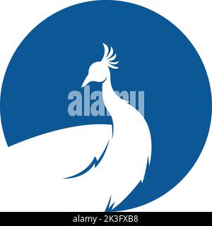 Peacock icon logo illustration design template Stock Vector