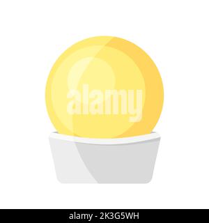 Table lamp bulb smart home remote color flat. Led remote control lamp smartphone multicolor light dimming shade color smart gadget nightlight home coziness interior lighting store electrics isolated Stock Vector