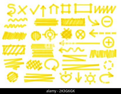 Yellow highlight details Stock Vector