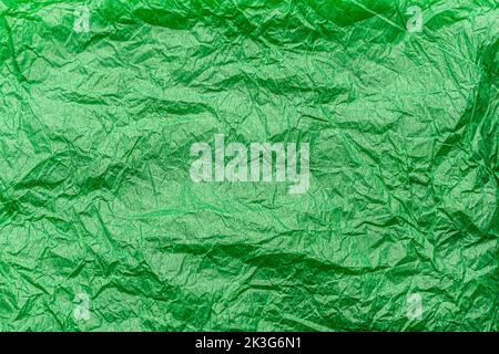 green creased paper texture background Stock Photo