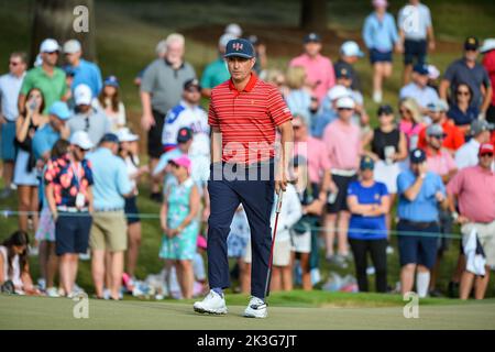 Charlotte, NC, USA. 25th Sep, 2022. Kevin Kisner during the Presidents Cup at Quail Hollow Club in Charlotte, NC. Brian Bishop/CSM/Alamy Live News Stock Photo