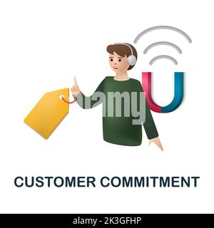Commitment icon. 3d illustration from performance collection. Creative ...