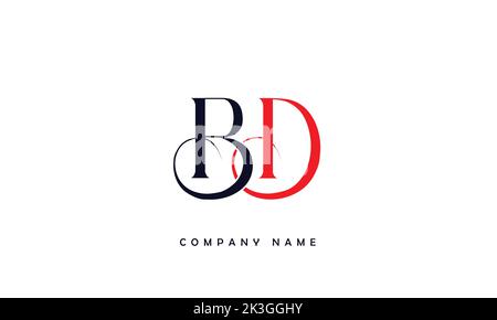 BD, DB Abstract Letters Logo Monogram Stock Vector
