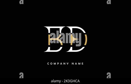 BD, DB Abstract Letters Logo Monogram Stock Vector