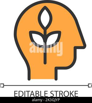 Mental health pixel perfect RGB color icon Stock Vector