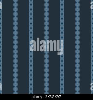 Abstract shapes geometric motif of vertical chain lines made of small rounded elements, basic pattern, seamless background. Modern swatch for fabric d Stock Vector