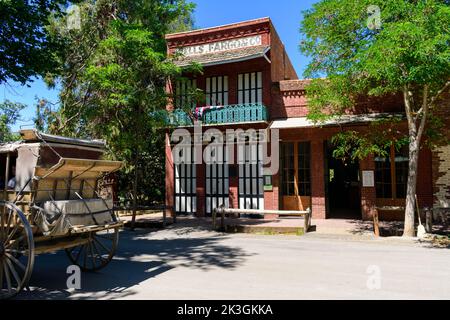 Historic Wells Fargo Pony Express Building in Columbia State Historic Park - Columbia, California, USA - 2022 Stock Photo