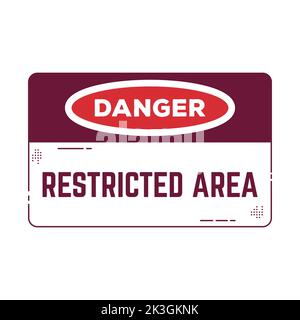Danger horizontal sign Stock Vector