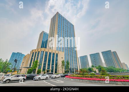 Street Scenery of Chengdu, Sichuan Province, China Stock Photo