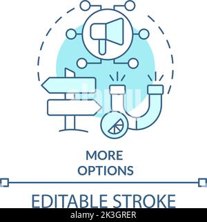More options turquoise concept icon Stock Vector
