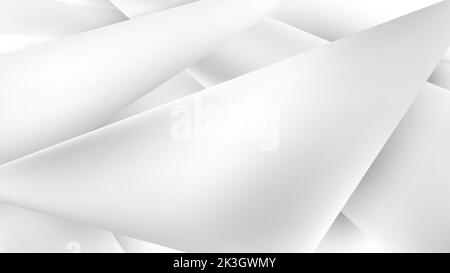Abstract paper cut style white and gray triangles stripes overlapping layered on clean background. Vector illustration Stock Vector