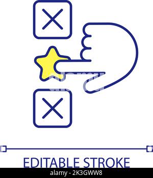 Decision making process RGB color icon Stock Vector