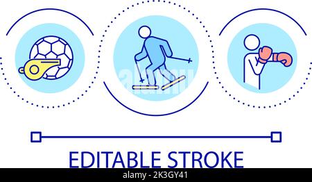 Sport loop concept icon Stock Vector
