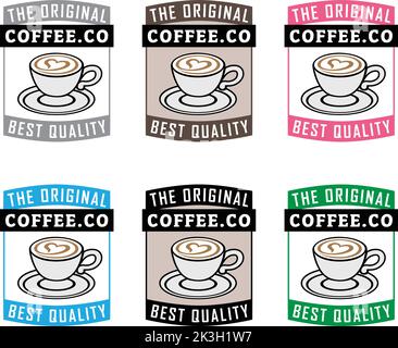 Coffee or Cappuccino Icon with Heart isolated on a White Background Stock Vector