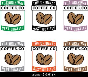 Coffee Beans Icon isolated on a White Background Stock Vector
