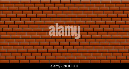 Red brick wall. Background of smooth brickwork. A pattern of the same material of the facade of the house Stock Photo
