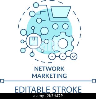 Network marketing turquoise concept icon Stock Vector