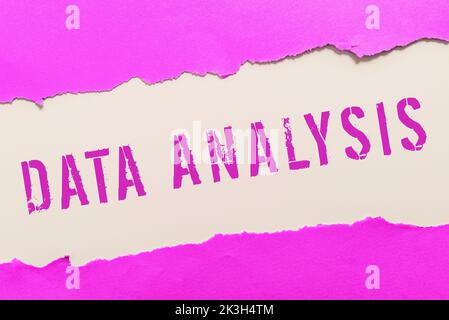 Writing displaying text Data Analysis. Conceptual photo Translate numbers to Analytical Conclusion Forecasting Stock Photo
