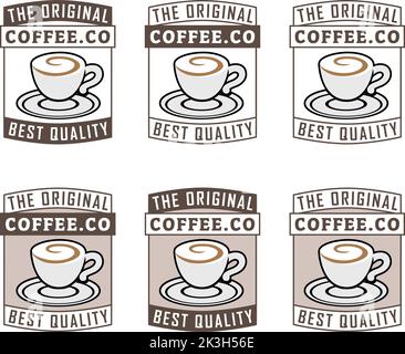 Swirly Coffee Cup Icon isolated on a White Background Stock Vector