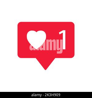 Notifications icon. Like icon vector. social media Like vector icon Stock Vector