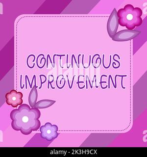 Sign displaying Continuous Improvement. Internet Concept Ongoing Effort to Advance Never ending changes Stock Photo