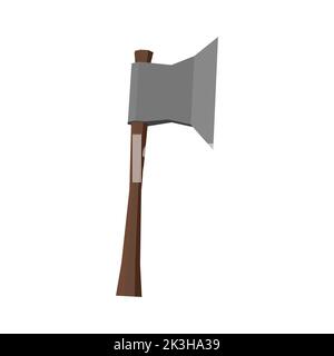 Vector Axe, Low poly axe isolated on a white background. Vector illustration. Stock Vector