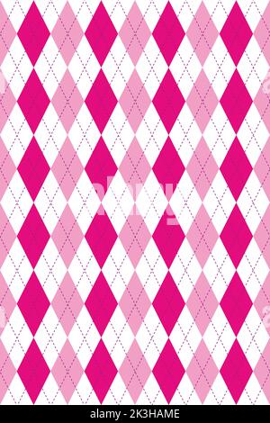 Light and dark pink argyle pattern for textile design in editable vectors - useful for designers Stock Photo