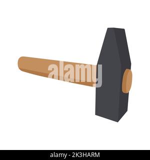 hammer isolated on white background, hammer vector illustration Stock Vector