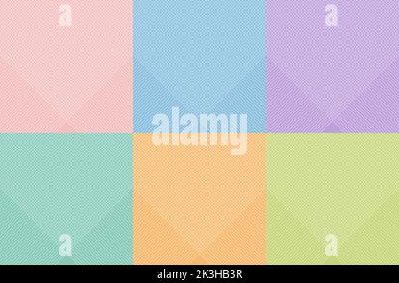 Set of modern abstract lines grid  pattern on pastels colors background. Vector illustration Stock Vector