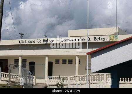 PUNTA GORDA, BELIZE - MARCH 15 2016 Belize Customs and Immigration building in Punta Gorda Stock Photo