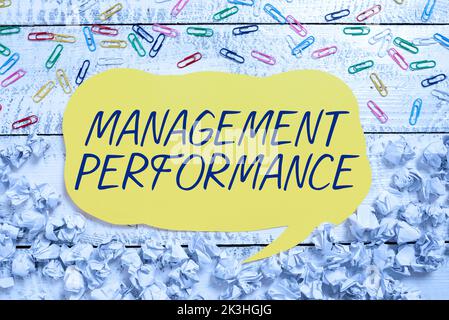 Conceptual display Management Performance. Business concept feedback on Managerial Skills and Competencies Stock Photo