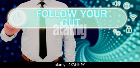 Sign displaying Past Now Future. Business concept Listen to intuition feelings emotions conscious perception Stock Photo