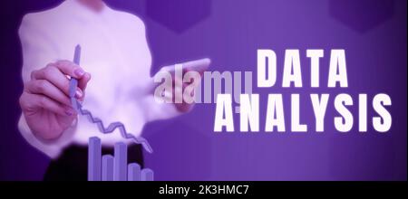 Writing displaying text Data Analysis. Business idea Translate numbers to Analytical Conclusion Forecasting Stock Photo