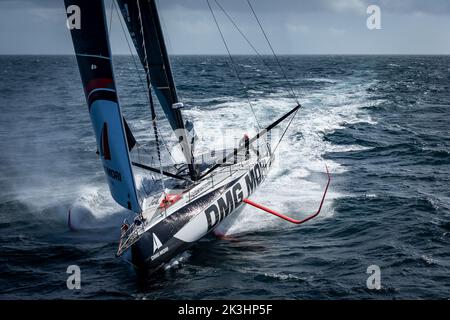 Skipper Kojiro Shiraishi on Imoca DMG MORI during Training prior the Route du Rhum 2022 on September 8, 2022, off Groix, France - Photo Pierre Bouras / DPPI Stock Photo