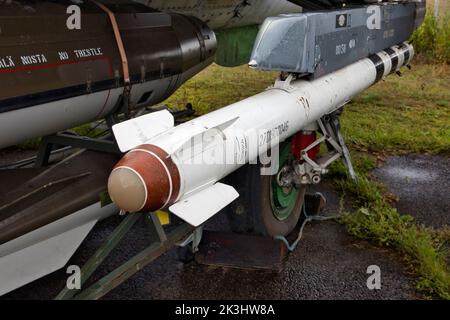 R-60 Training Ammunition under MIG-21bis wing Stock Photo