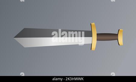cartoon game sword, Swords in flat style, Cartoon sword for a game on white background, vector illustration Stock Vector