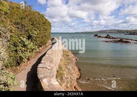 Anglesey coastal path at Bull Bay on the North Wales coast Stock Photo