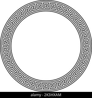 Greek Key Round Frame. Greek Border. Vector Stock Vector Image & Art 