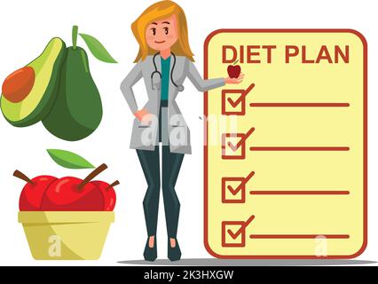 Weight loss diet plan. Balanced healthy nutrition plan, natural food ...