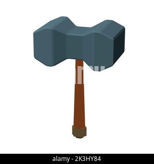 Sledgehammer, hammer, tool, hammer vector, Sledgehammer isolated on white background Stock Vector