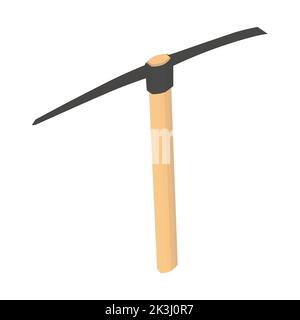 Cartoon iron pickax for the extraction, pickaxe isolated on white background Stock Vector