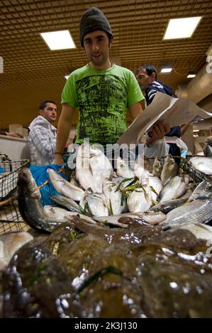 Fish, Mercato San Benedetto, Cagliari, Sardinia, Italy Stock Photo