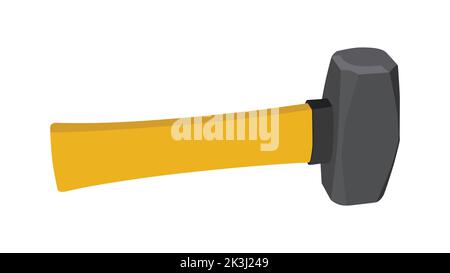Sledgehammer, hammer, tool, hammer vector, Sledgehammer isolated on white background Stock Vector