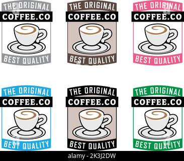 Swirly Coffee Cup Icon isolated on a White Background Stock Vector