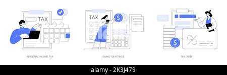 Years tax bill abstract concept vector illustrations. Stock Vector