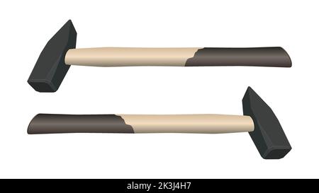set of hammers isolated on white background, hammer vector illustration isolated on white background Stock Vector