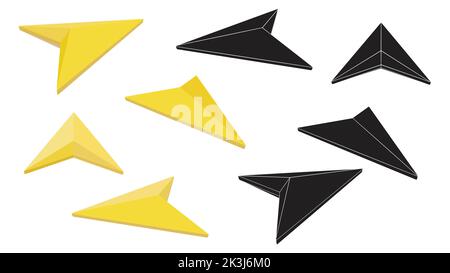 set of GPS Navigation Arrow, navigation icon, sign design Stock Vector