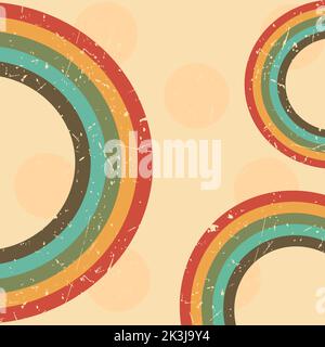 Background in rainbow colors with grunge texture. Vector illustration. Stock Vector
