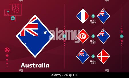 Australia vs france denmark Tunisia match Vector Design 13812483